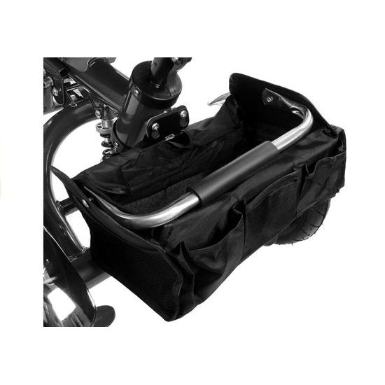 Majlo Toys tříkolka 2v1 s nafukovacími koly PRO600 černá