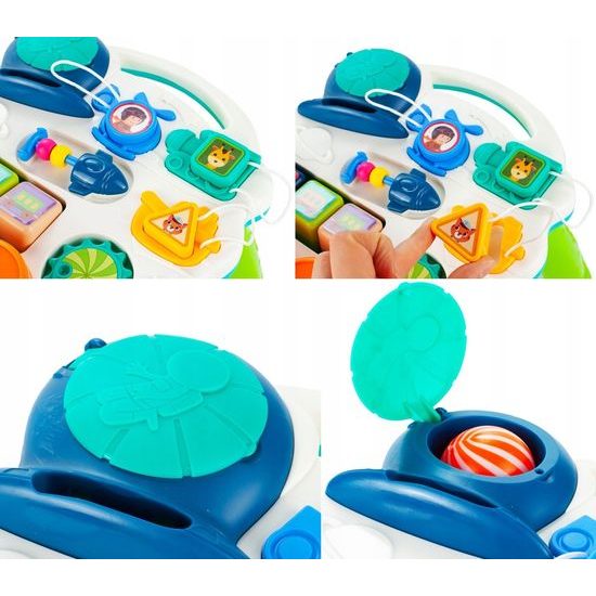 Interaktivní chodítko s hracím stolečkem Music Stroller 2v1 červené