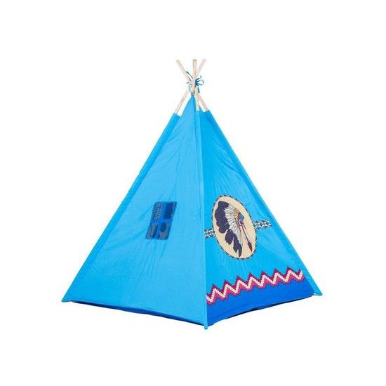 Ecotoys dětský indiánský stan modrý