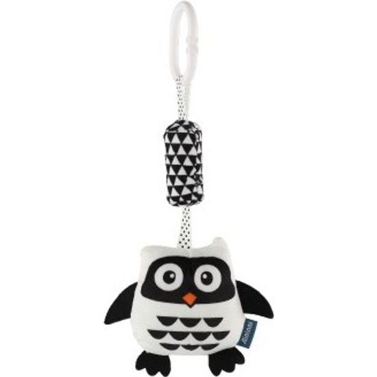 Zvířátko chrastítko na postýlku/kočárek černobílé - mix 3 druhy