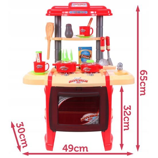 Dětská kuchyňka se zvuky a světlem Interest Kitchen červená