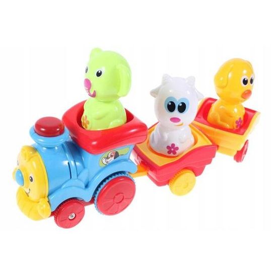 Veselý vláček pro nejmenší se světly a zvuky Mini Dudu Train