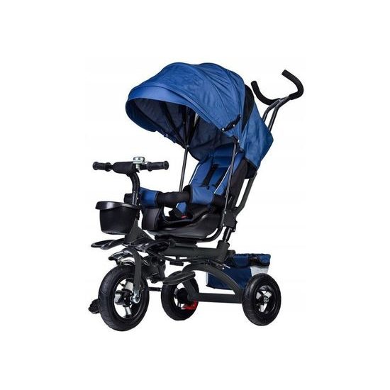 Ecotoys dětská tříkolka s otočným sedadlem Rotage modrá - nafukovací kola