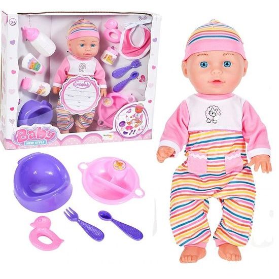 Dětská panenka s příslušenstvím Emilka 30 cm