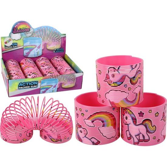 Dětská pružina světle růžová s jednorožcem