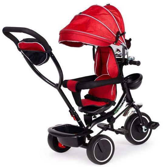 Ecotoys dětská tříkolka s otočným sedadlem Trike 2v1 červená