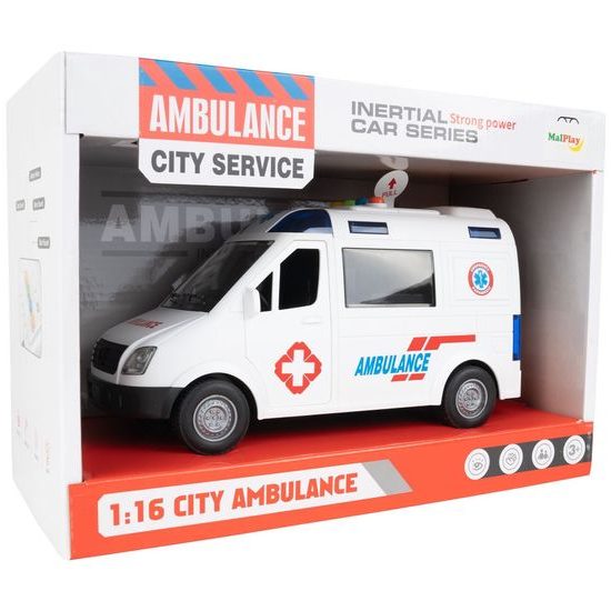 Sanitka se světly a zvuky City Ambulance 1:16