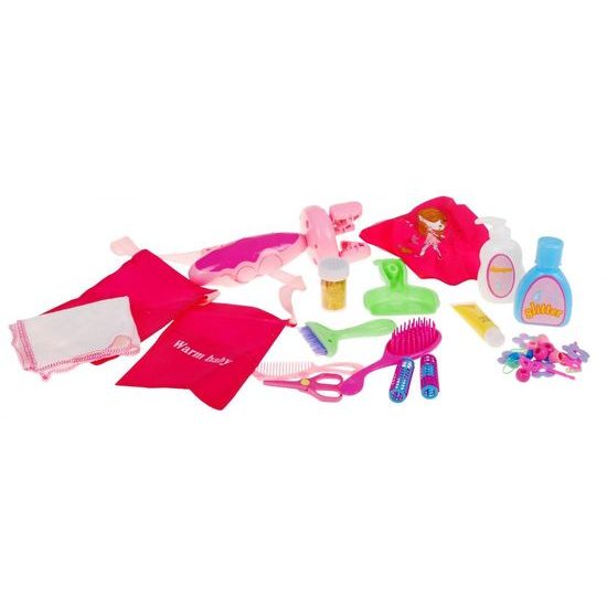Kadeřnický salón s panenkou 39 cm a příslušenstvím Warm Baby