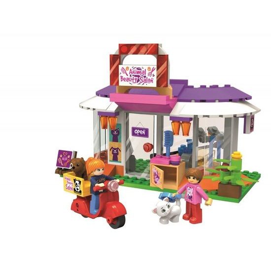 Blocki MyGirls stavebnice salón pro zvířátka 142 dílků