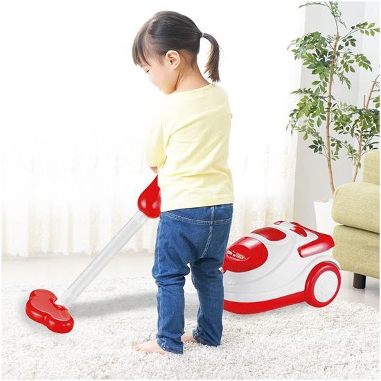 Dětský vysavač na baterie se světlem My Home červený