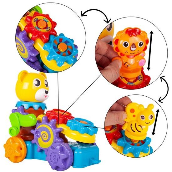 Veselé autíčko pro nejmenší s ozubenými kolečky Bear Car