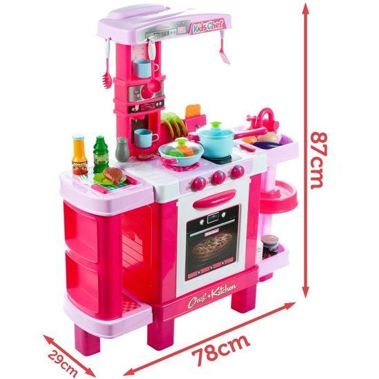 Majlo Toys dětská kuchyňka se světlem a zvuky Kids Chef růžová