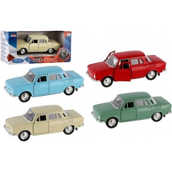 Auto Welly Škoda 100 - mix 4 barvy