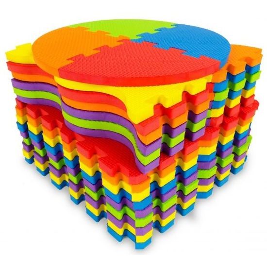 Ecotoys pěnová puzzle hrací deka Happy Color 91 x 91 cm
