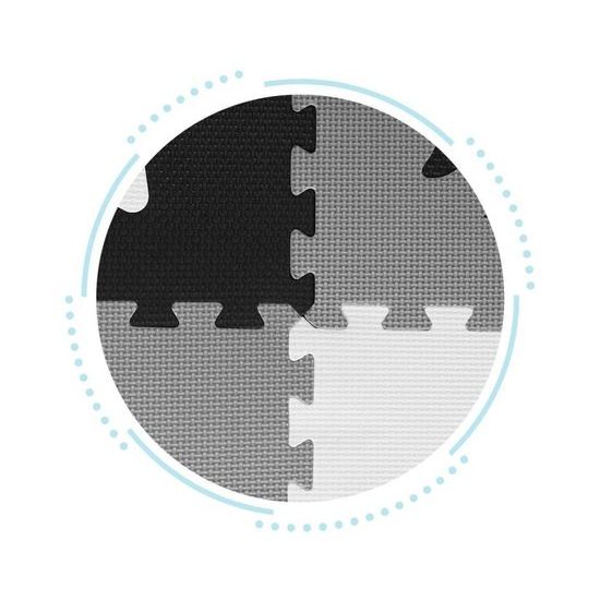 Ecotoys pěnová puzzle hrací deka Gray Puzzle 151 x 151 cm