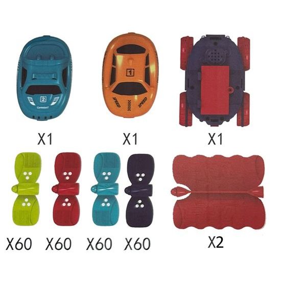 Elastická dráha s autíčkem na baterie 195 dílků Changeable Tracks