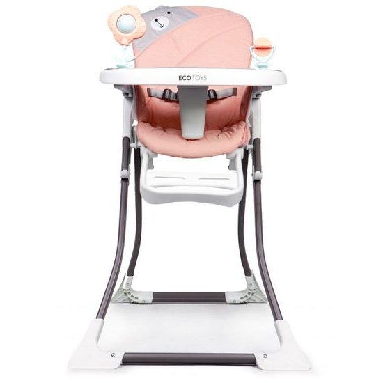 SMONTOVÁNO Ecotoys jídelní židlička 2v1 Myška růžová