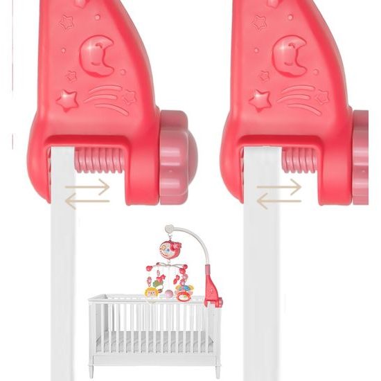 Kolotoč nad postýlku s projektorem a dálkovým ovládáním Music Mobile růžový