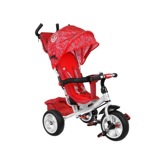 Majlo Toys dětská tříkolka Storm s gumovými koly červená