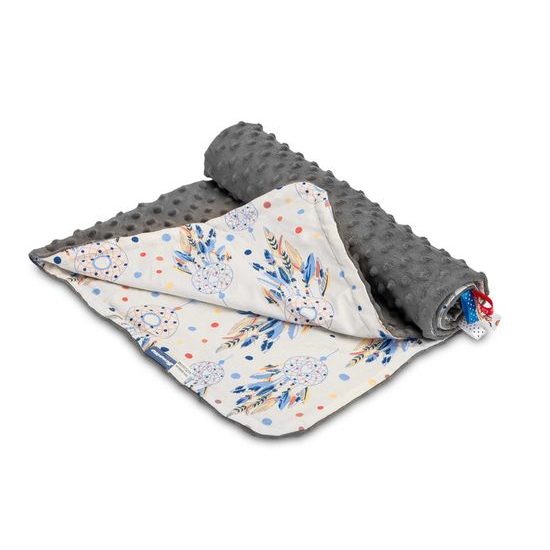 LEHKÁ DEKA MINKY 75 x 100 GRAFITOVÝCH SNÍKŮ