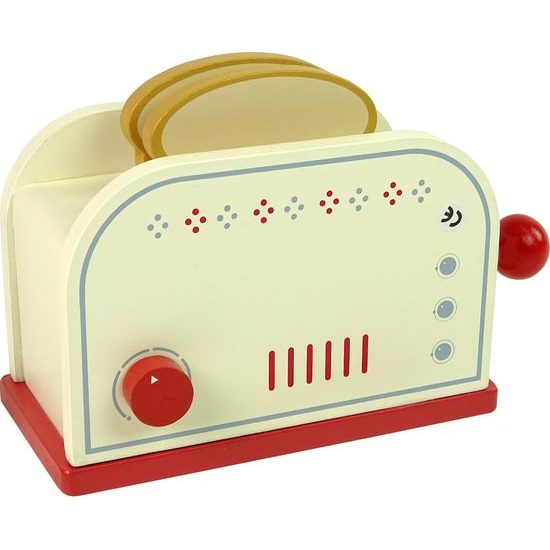 Dřevěný toustovač s doplňky pro děti