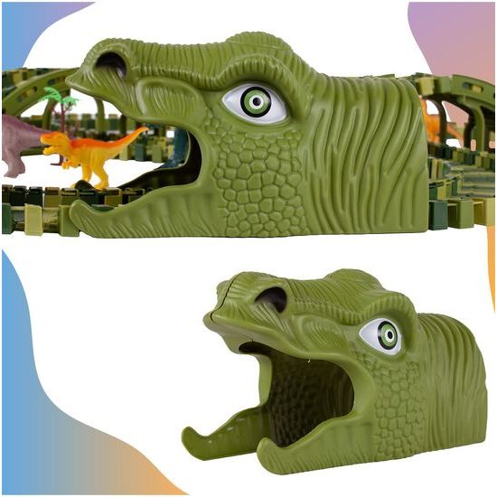Autodráha s autíčkem na baterie a dinosaury 240 dílků Dino Track