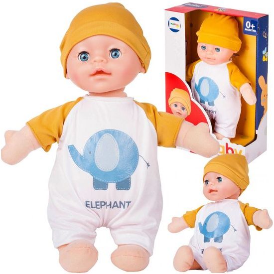 Plyšová mluvící panenka s oblečením Baby Elephant 30 cm