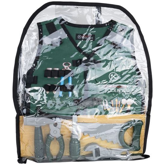 Sada dětského nářadí s vestou a helmou Craftmans Toolbox