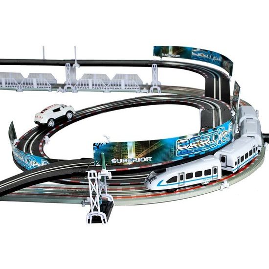 Dětská XXL vláčkodráha s autodráhou Speed Racing 600 cm