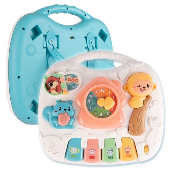 Edukační stoleček s piankem a zvuky 2v1 Opička