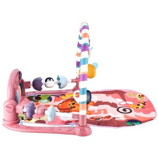 Hrací deka s piankem Tygřík - růžová