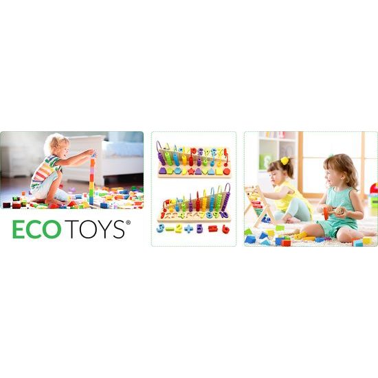 Ecotoys dřevěná edukační hračka Počítadlo