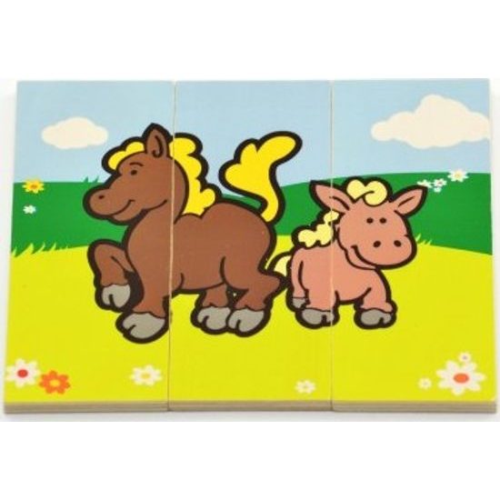 Dřevěné Puzzle Moje první zvířátka 18 dílků pro nejmenší