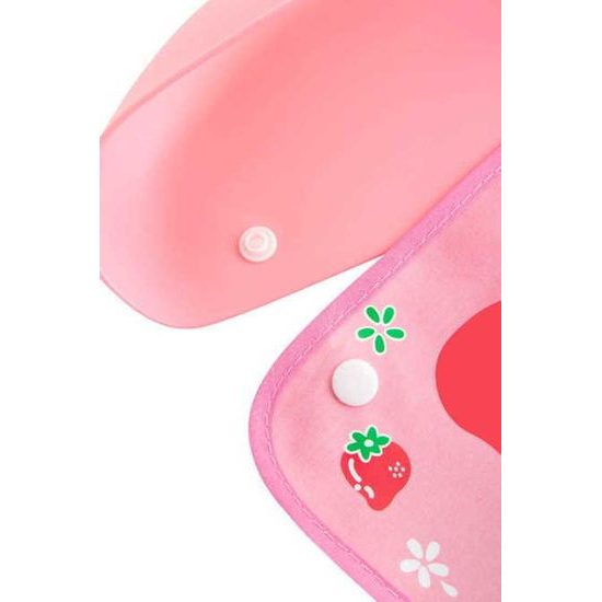 Silikonový bryndáček s kapsičkou Velryba, modrá