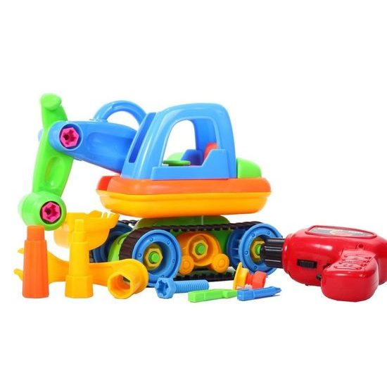 Šroubovací bagr s vrtačkou a příslušenstvím 30 součástí