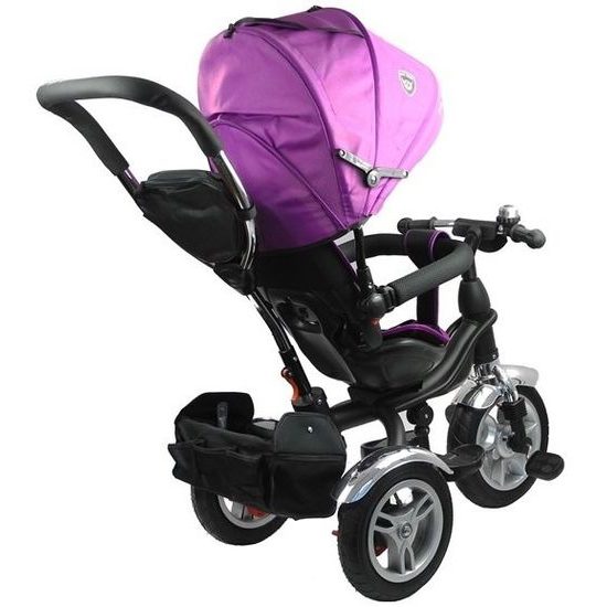 Majlo Toys multifunkční tříkolka s nafukovacími koly PRO500 fialová