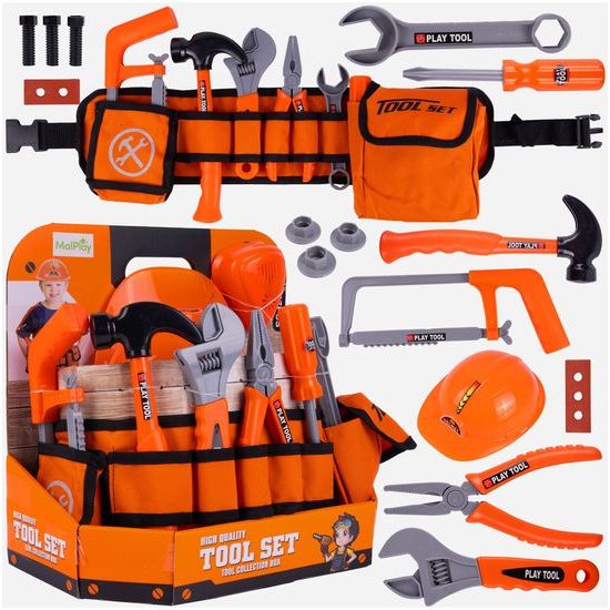Sada dětského nářadí s helmou Malý opravář