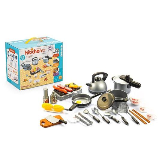 Ecotoys sada kuchyňského nádobí s grilem 36 součástí