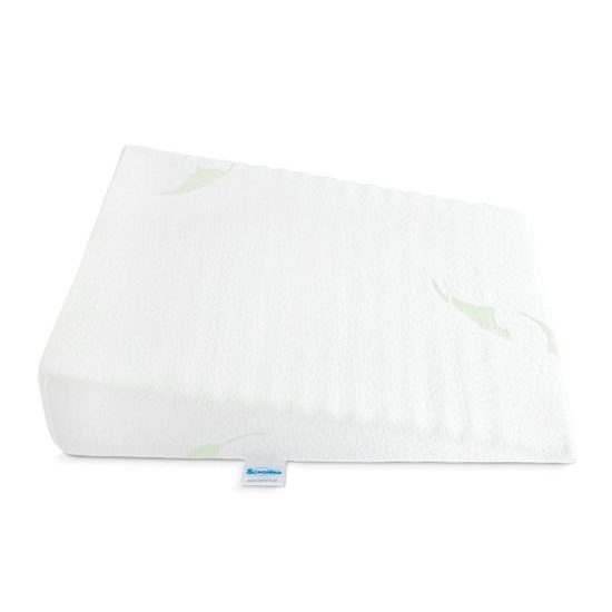 Kojenecký polštář - klín Sensillo bílý Luxe s aloe vera 30x38 cm do kočárku