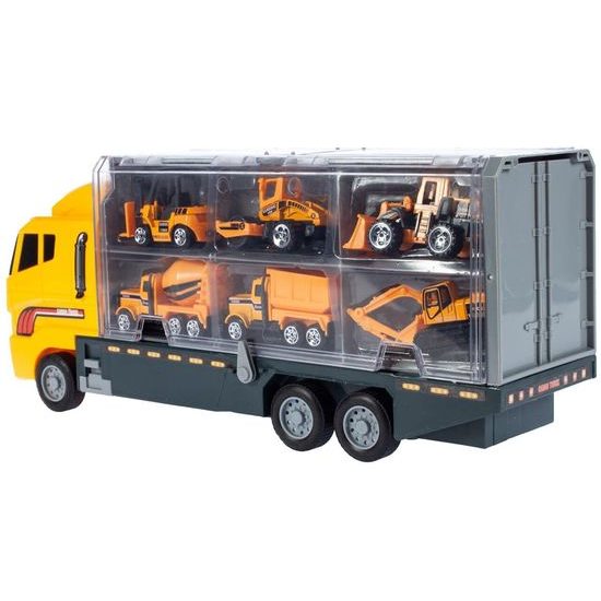 Nákladní auto se 6 stavebními stroji Building Truck