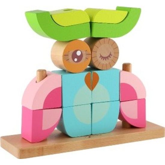 Dřevěná skládanka Sova 19ks