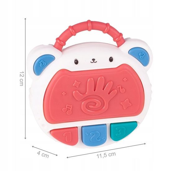 Interaktivní bubínek se zvuky a světly Myška růžová