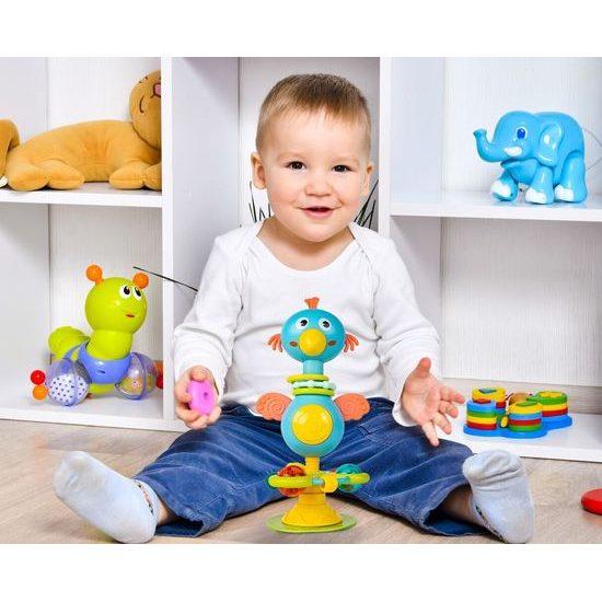 Senzorická hračka pro nejmenší se světlem a zvukem Veselý ptáček