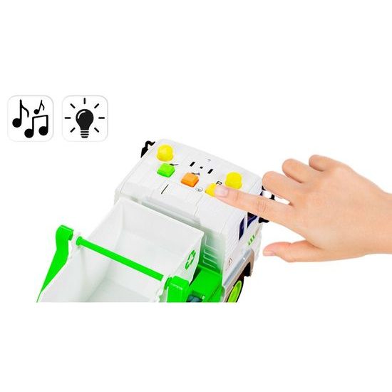 Popelářské auto s kontejnerem, světly a zvuky City Service 1:20