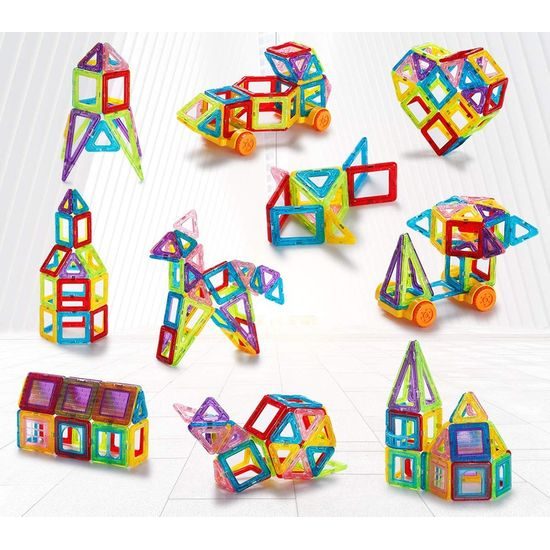 Magnetická stavebnice Magnetic Tiles 70 dílů