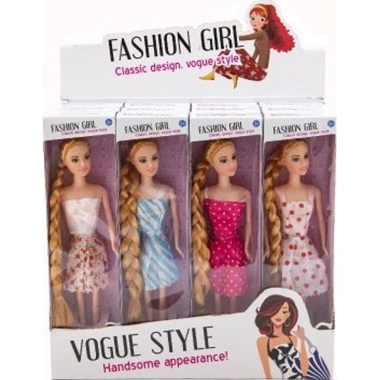 Panenka s dlouhým copem - mix barev