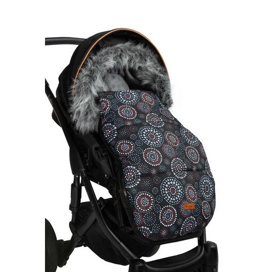 Sensillo Zimní fusak do kočárku Olaf černý rozety