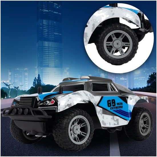 Terénní auto na dálkové ovládání Mountain Champion 1:18 modro-zelené