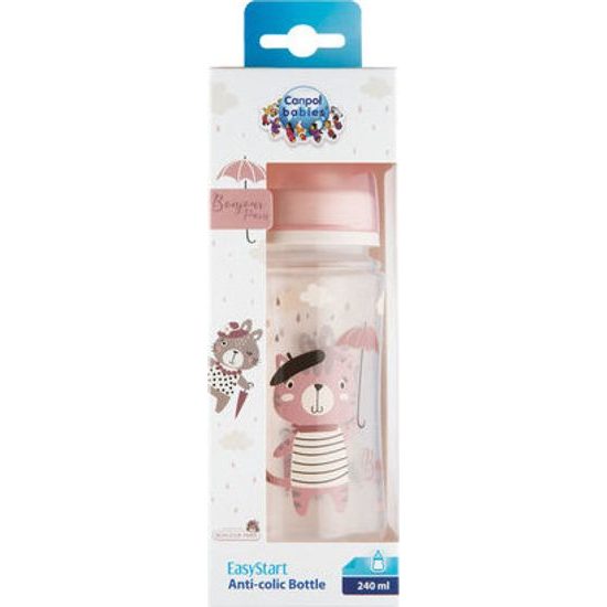 Canpol Babies Antikoliková lahvička Canpol Babies Easy Start - Bonjour, 240 ml