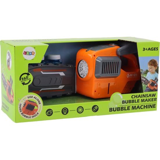 Motorová pila na výrobu mýdlových bublin